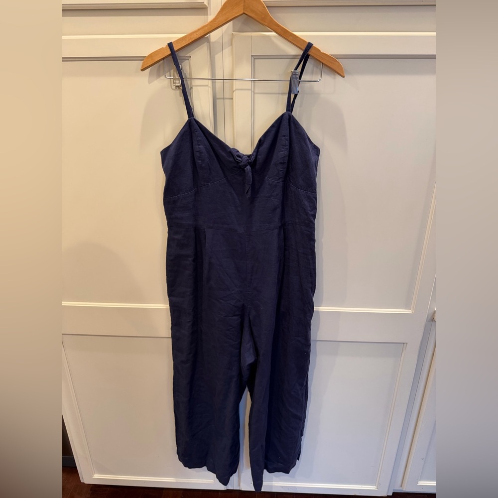 Jcrew Navy Blue Spaghetti Strap Jumpsuit